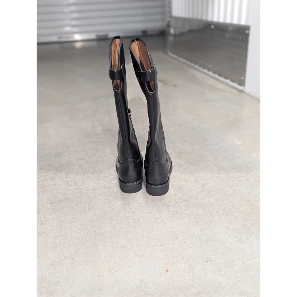 Classic Riding Boots Frye & Co Kellie Button Tall Black Women's Size 5 New